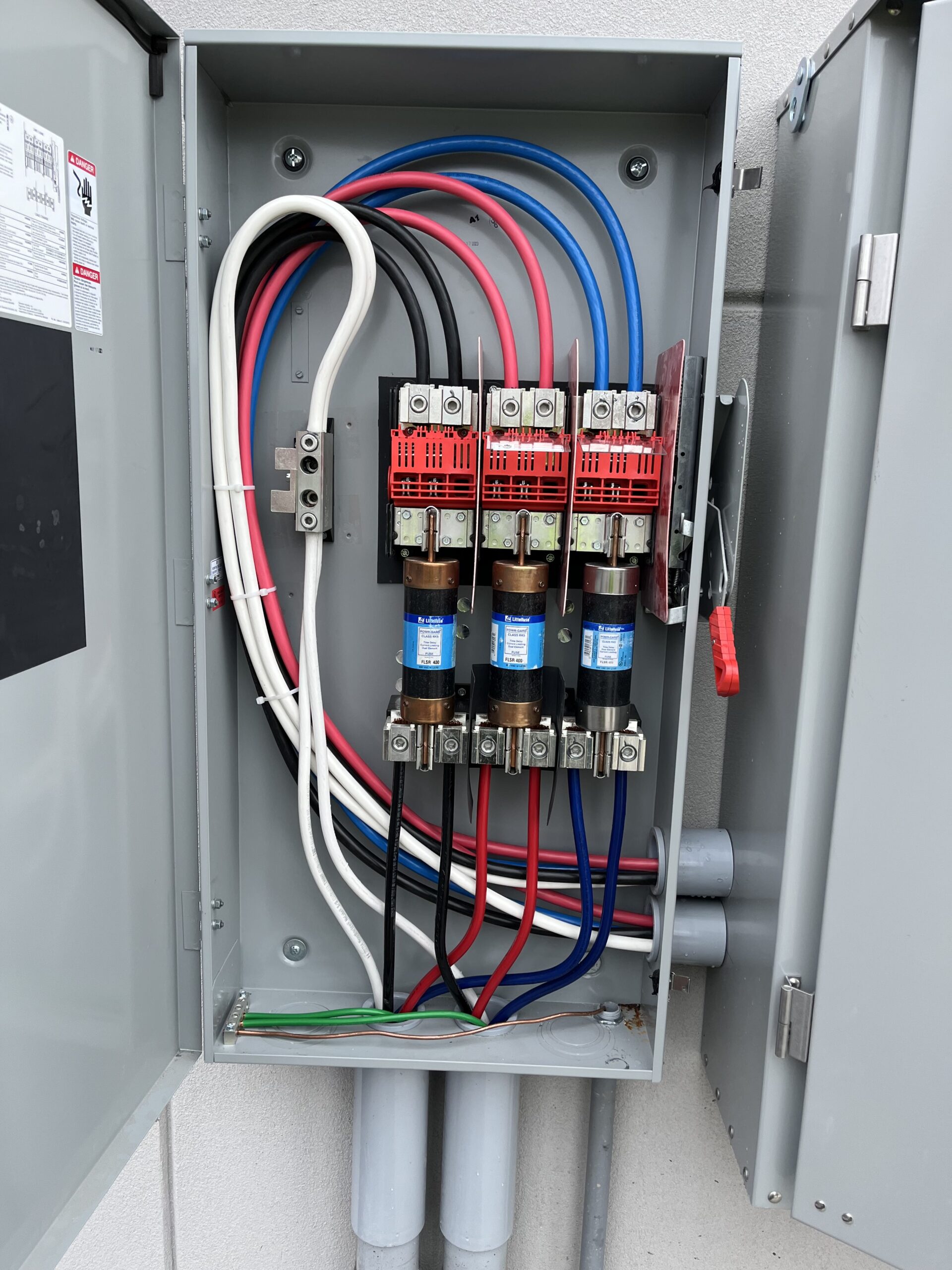 Electrical panel installed by residential electricians